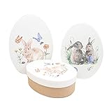 OSTERDESIGN: Die eiförmigen Geschenkboxen mit unterschiedlichen Motiven schaffen eine tolle österliche Atmosphäre!