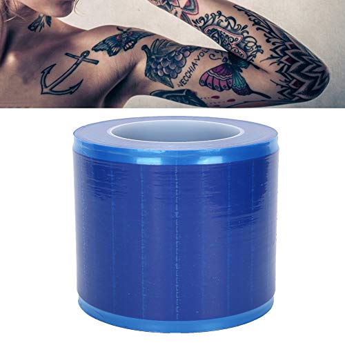 ZASCHMOY Einweg-Schutzfolienrolle, Barrierefolie mit Sollbruchstellen-Design für Isolierung und Geräteschutz, 1200 Blatt Pro Rolle (blau transparent)