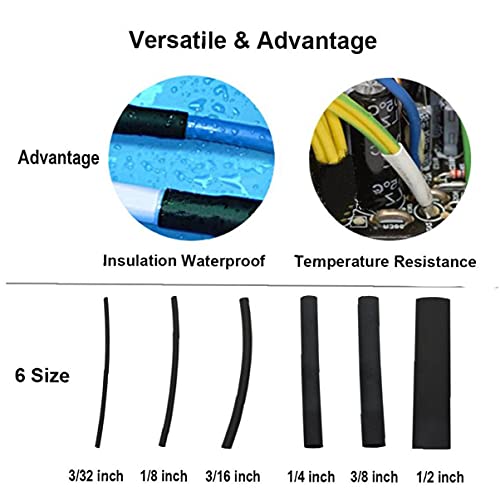 Krimpkast Kit Dual Wall Adhesive Electric Isolation Tube Diverse sleeving Wrap Cable 130pcs - Image 6