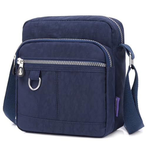 Image of Crossbody Bag Purse For Women Nylon Waterproof Shoulder Handbags Casual Travel Messenger Bag Lightweight Pocketbooks