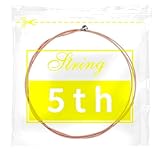 5 PCS Acoustic Guitar A Strings, 5th Acoustic Guitar Strings Bright and Well Balanced Tone Light Tension Guitars Replacement Steel Corrosion Resistant Rust-Prevent Guitars String (A-5th)
