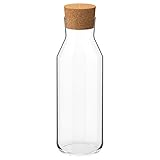 IKEA Carafe With Stopper, 3.54 x 11.02 x 3.54 inches, Clear Glass