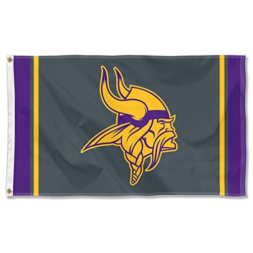 Minnesota Vikings Blackout Sideline Flag Outdoor Indoor 3x5 Foot Banner
