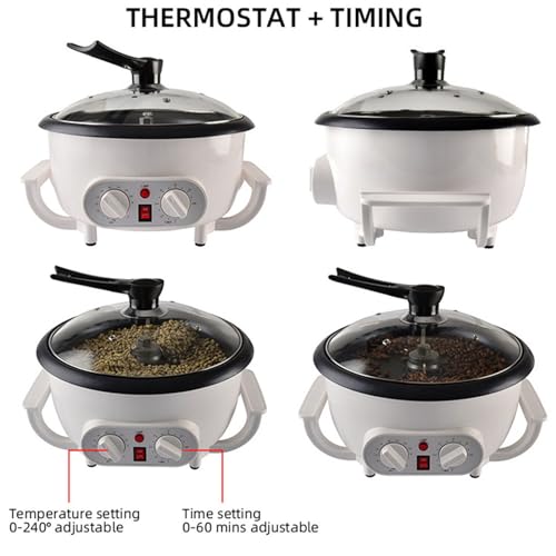 Máquina de torrefação de grãos de café de 1200W com barra de agitação única, torrador de café multif