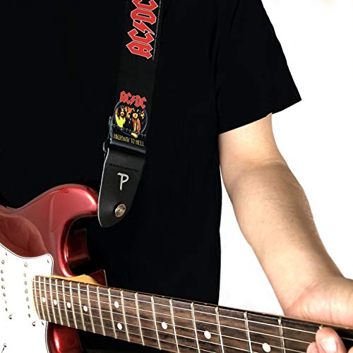P Perri’s Leathers Ltd. LPCP-8014 ACDC 2″ Polyester Guitar Strap - Les Beatles, Paul McCartney, John Lennon, RIngo Starr, George Harrison P Perri's Leathers Ltd. LPCP-8014 ACDC 2" Polyester Guitar Strap – Image 6
