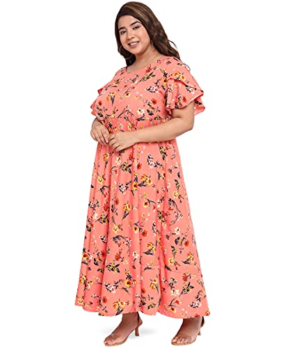 Image of OOMPH! Women's Western & Fusion wear Crepe A-Line Maxi Dress - mdfoil