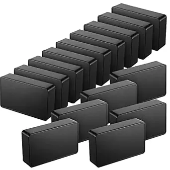 20 Pieces Plastic Project Box Black Small Junction Box ABS Waterproof Project Boxes for Electronics, Electrical Junction Box Enclosure, 3.94 x 2.36 x 0.98 Inch/ 100 x 60 x 25 mm