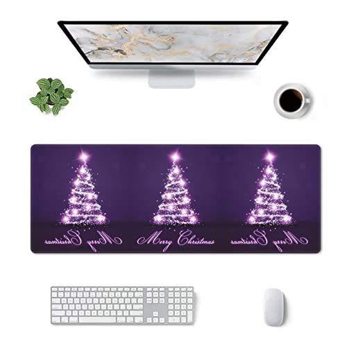 Tapis de souris imperméable violet grand format anti-effilochage et base caoutchouc - 6
