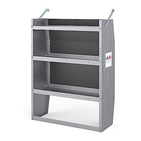 AA Products Inc. SH-4303 Steel Van Shelving Storage System Fits for NV200, Transit Connect 2014+ and Chevy City Express, Contoured Shelving Unit, 32" W x 43" H x 13" D Cover