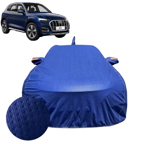Image of Car Cover for Audi Q5 (2021-2026) | 100% Waterproof Cover with Reflective Mirror Pockets | Dustproof, Scratchproof, Heatproof Audi Q5 Car Cover |Soft Cotton Lining| Blue