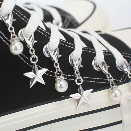 Y2K Shoelace Charms for Sneakers Alloy Shoe Accessories Set, DIY Trendy Shoe Decorations for Canvas Shoes, Boots, Laces2