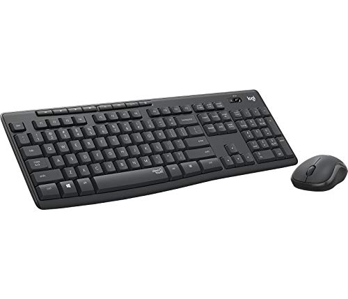 Logitech MK295 Combo de Ratón y Teclado Inalámbricos, Disposición QWERTY US Internacional, Gris