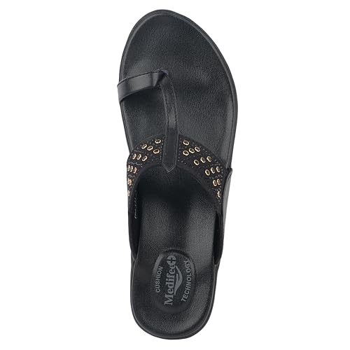 Image of Medifeet Women's Studded Toe-Ring Sandals