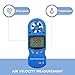 Healifty 1pc Mini Handheld Digital Hygrothermograph Anemometer for Humidity Measurement Easy One-Handed Design for Outdoor Activities Industrial Use No Battery Included