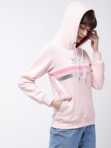 Image of Modeve Women Printed Hooded Sweatshirt for Winter