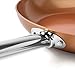 Complete set of 9 pc Copper Frying Pan with Lids & Spoons - Non Stick Chef Pan 8,10 & 12’'- Heavy Duty Tempered Glass Lid, PFOA Free Skillet, Oven & Dishwasher Safe. 3 Pans, 3 Lids, Spatula & Spoon