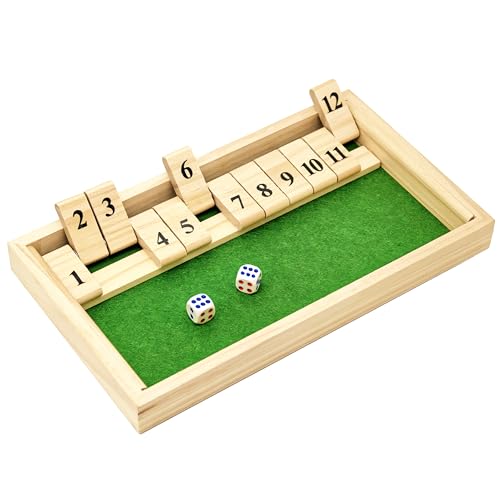 Image of Alzheimers Products for Elderly, 12 Numbers Memory Games for Dementia Patients Seniors, Wooden Shut The Box Dementia Products for Elderly, Fidget Sensory Busy Board Gadgets Gifts Activities