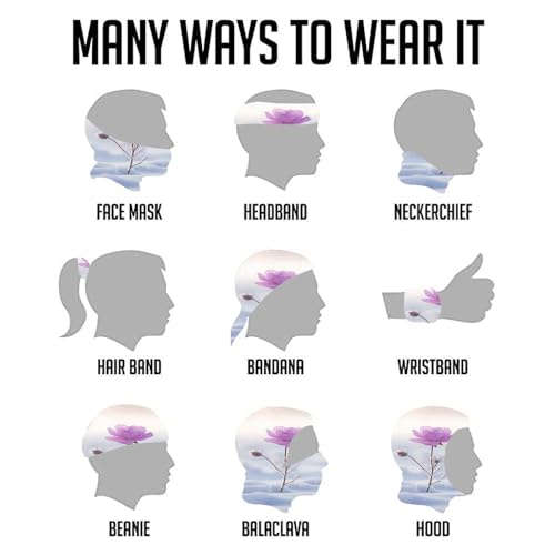 Neck Gaiter Face Mask breathable wind-proof face cover snowy day and flowers sun cooling dustproof mask balaclava bandana headwear for men women miniatura 5