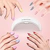 UV-LED-Nail-Lamp-Melodysusie-Nail-Light-Portable-LED-Nail-Lamp-for-Gel-Polish-Nail-lamp-for-Acrylic-and-Gel-Suitable-for-Travel-Home-School-Office-White MelodySusie Portable UV LED Nail Lamp for Semi Cured Gel Nail Strips, Art04 6W Mini UV Light with 2 Timers (45s/60s) for Gel Nails, Stickers and Strips