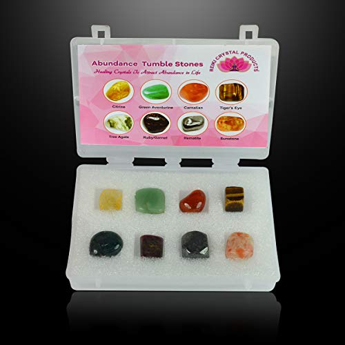 Image of Reiki Crystal Products Certified Natural Crystal Tumble Stone Kit | Multiple Crystal Stone Sets for Meditation, Reiki, Chakra & Spiritual Practices