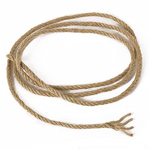 Image of Tenn Well 164ft 5mm Jute Rope 4Ply Twisted Thick for Gardening | 4-ply twisted thick rope for crafting, cat scratching post, farmhouse decor, macrame