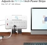 Pince à bande de puissance - 4 Porte-clamps de bureau de sortie, Support de bureau en métal réglable pour divers protecteurs de surpression, bandes de puissance,USB Hubs, Gestion de câble de bureau à domicile, Noir