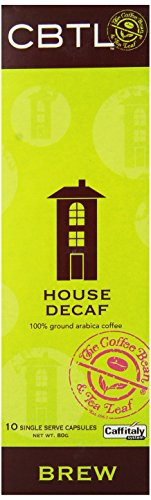 CBTL House Brew DECAF Coffee Capsules By The Coffee Bean & Tea Leaf, 10-Count Box