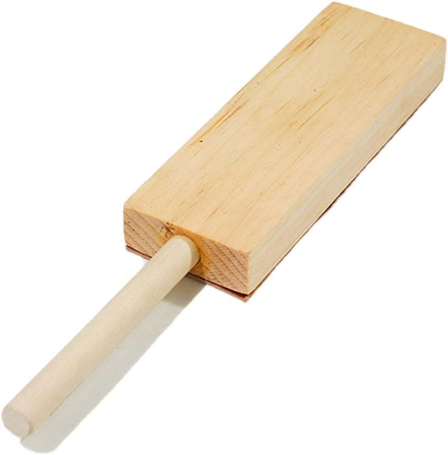 Leather Strop with Wood Base