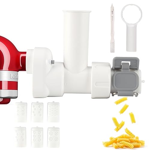 BlokWRX 6-in-1 Pasta Maker Attachment For KitchenAid Mixers | Makes Spaghetti, Macaroni, Fusilli & More