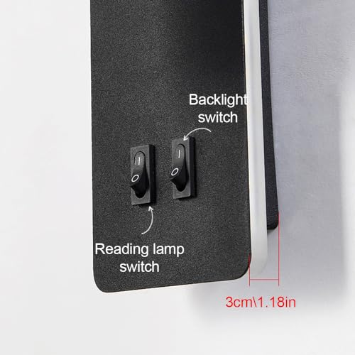 Lámpara de Pared de Lectura Flexible con Focos Giratorios para Sala de Estar 5