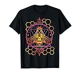 Queen Bumble Bee Geometric Rainbow Silhouette