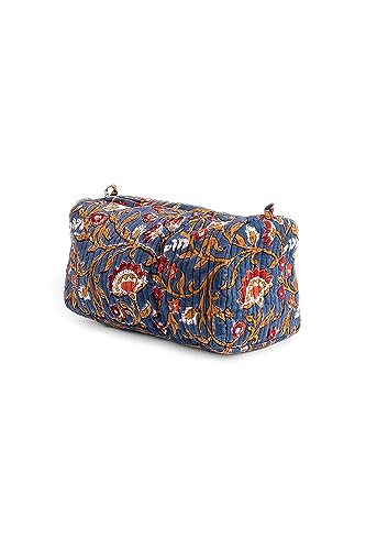 Image of Block N Style's Travel Hanging Toiletry Bag Pouch Dopp Kit for Men and Women Organizer for Cosmetics, Makeup Brushes, Jewelry, Shaving Tools and Travelling Accessories - Dark Blue