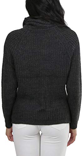 Image of ToBeInStyle Women's Classic Knit Fold Over Turtleneck Pullover