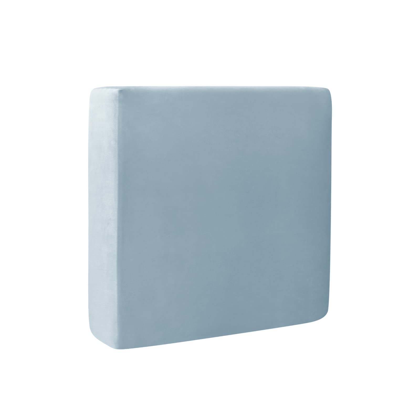 Sofa Seat Cushion Covers, Sofa Cushion Slipcovers Stretch Velvet, Couch Cushion Covers Replacement for Individual Cushion with Elastic Fabric (Backrest cover,Light Blue)