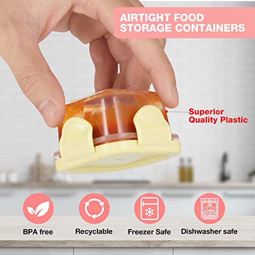 Mfacoy 6 Pack Salad Dressing Container To Go, 2.5 Oz Plastic Condiment Containers With Lids, Bpa Free Condiment Cups, Leak Proof And Reusable Small Containers With Lids For Lunch Box Picnic Travel #TOP3