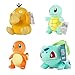 4 Piezas Anime Pokemon Charmander Bulbasaur Squirtle Psyduck Juguete De Peluche Muñeca A Regalos De Cumpleaños para Un Niño 15-22Cm