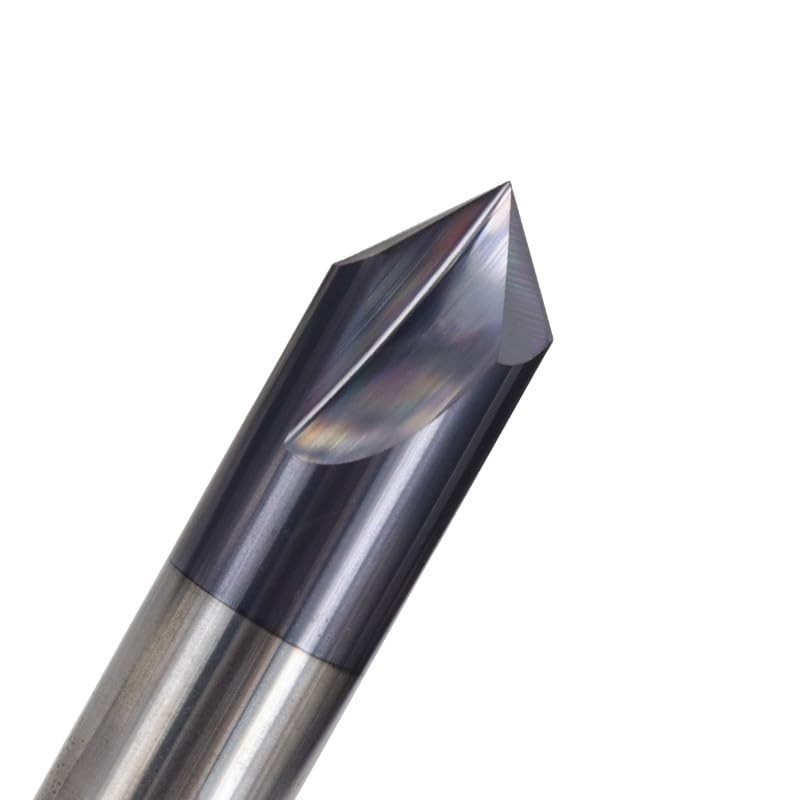 Frez fazowania z węglika spiekanego do gratowania krawędzi V Grove Router Bit 3 flety CNC End Mill,12xP12x75Lx120d