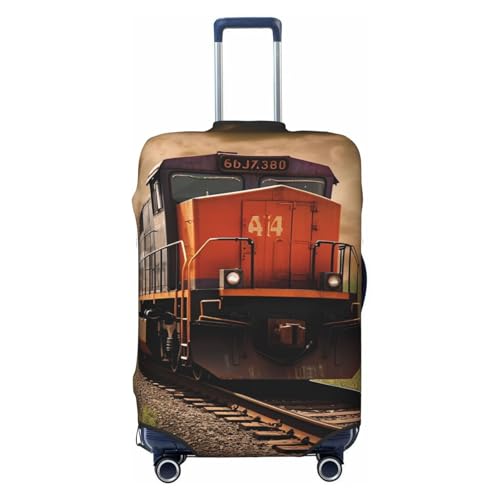 Travel Luggage Cover Fashion Suitcase Protector Freight Train Spandex Baggage Covers Washable Suitcase Covers Anti-Scratch Luggage Cover Protectors Fits 18-32 Inch Suitcases Medium