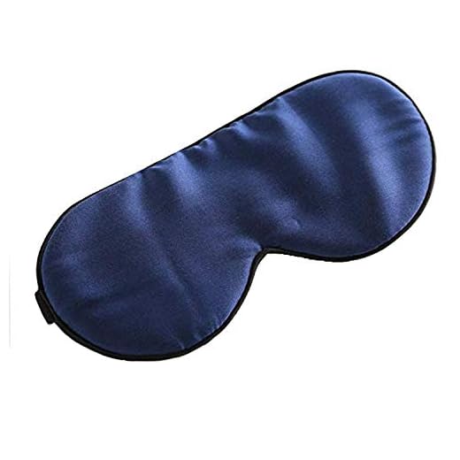Sleep Mask, Silk Eye Mask for Sleeping with Adjustable Strap, Satin Blackout Sleeping Eye Mask for Men&Women, Comfortable Blindfold Eyeshade for Night Sleep(Blue)