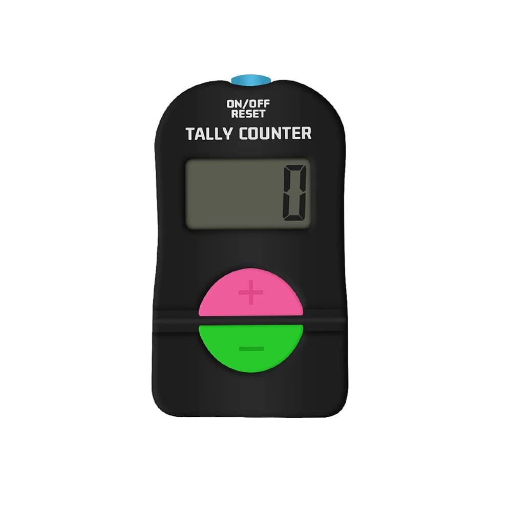 TopHomer 2 contatori elettronici per golf, calcio, digitale, nero, 6,3 x 3,4 x 1,5 cm
