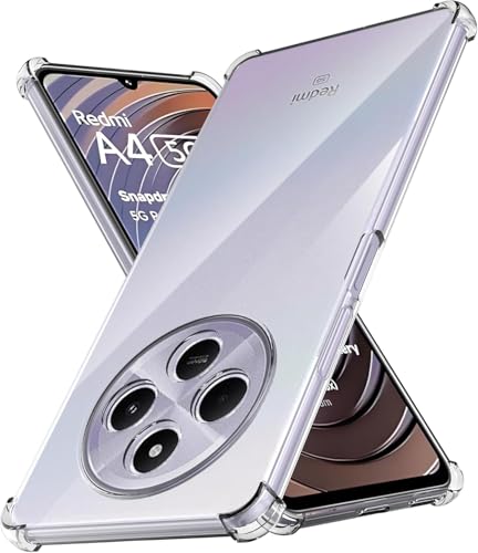 Image of REALCASE Silicone Redmi A4 5G Back Cover Scratch Resistant Protective Crystal Clear Transparent Back Cover for Redmi A4 5G / Poco C75 5G / Redmi 14C 5G / Poco M7 5G