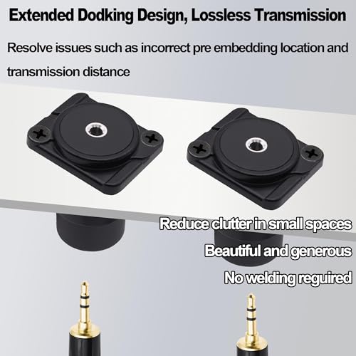 Adaptador de auriculares estéreo 3.5mm TRS montaje en panel miniatura 2
