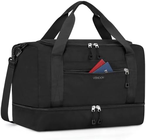 VSNOON für Ryanair Handgepäck 40x30x20, 24L Handgepäck Tasche mit Schuhfach | Wasserabweisende Reisetasche, Faltbare Travel Bag für Damen und Herren, Sporttasche, Weekender für eas