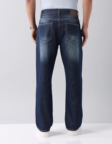 Image of Arvind Blue Baggy Fit Mid Rise Jeans