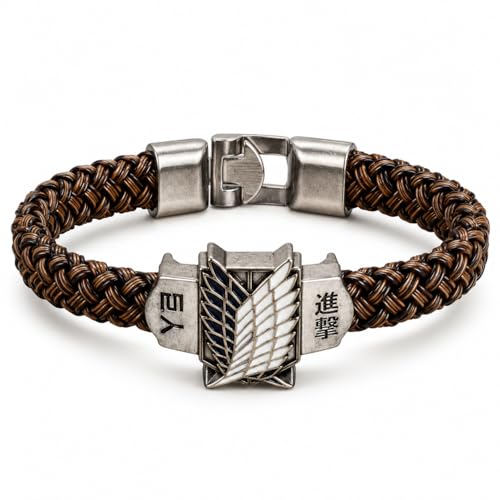Image of Street27 Anime-Inspired Cosplay Bracelet | Faux Leather & Alloy Wristband for Costume, Events & Collectible Use - Black (1 Piece)