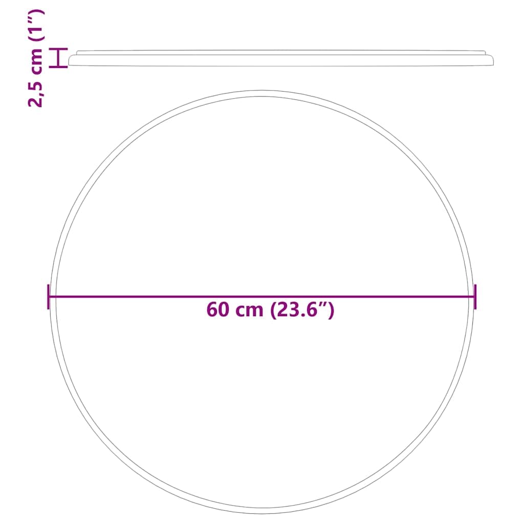 Genérico Tablero para Mesa mármol Gris Ø60x2,5 cm,Mobiliario,Accesorios para mesas,Tableros para mesas-149197