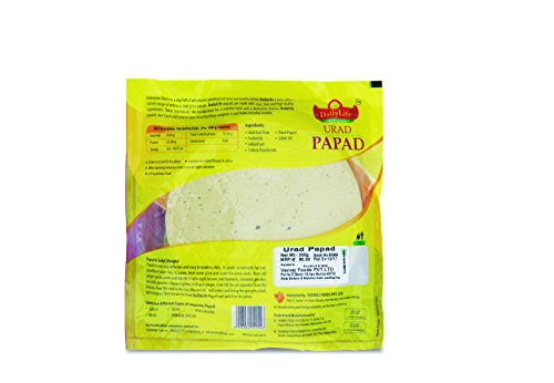 Image of Dailylife Urad Papad 200 grams (Pack of 3) | Punjabi Style | Strong Crunch & Rich Taste | Made from Premium Urad Dal | Ready to Roast /Fry | Hygienically Packed | 200g