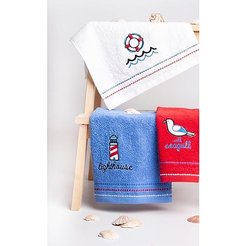 damaloo 3er Pack Kleine Handtücher 30x50 cm aus Baumwolle - Für Hände und Gesicht - WC Gästehandtuch Set klein - Face Towels - Gästetücher 50x30 - Flauschige Händehandtücher