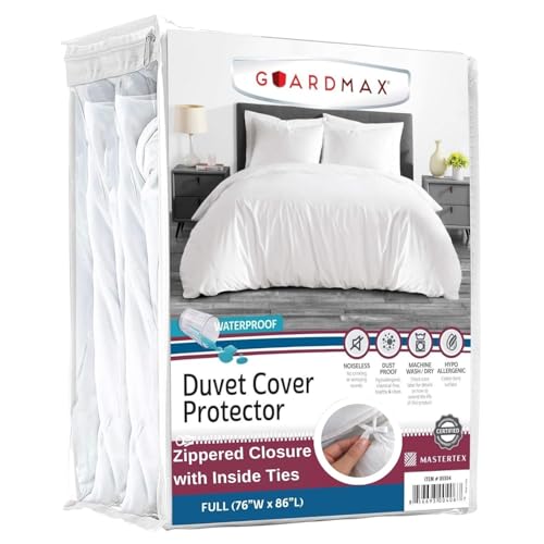 Guardmax Waterproof Duvet Cover - Jersey Fabric with Zipper Closure | Premium Quality, Bed Bug & Allergen Proof Full (76 x 86)
