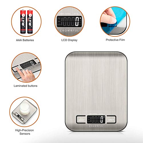 Crownful Food Scale & 2-Slice Toaster, Extra Wide Slots Toaster #TOP2